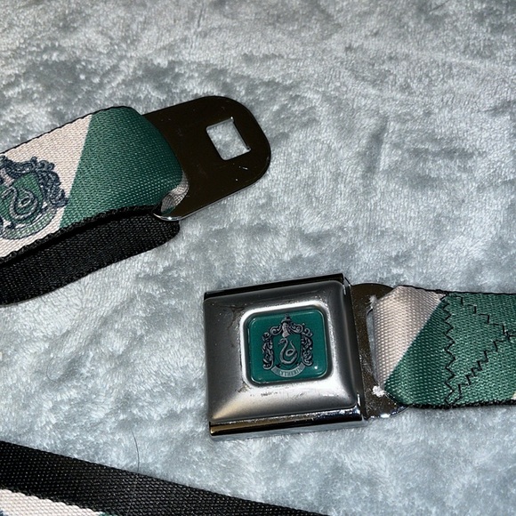 Slytherin Crest Harry Potter safety belt seatbelt buckle belt 25” to 45” waist - Picture 5 of 10